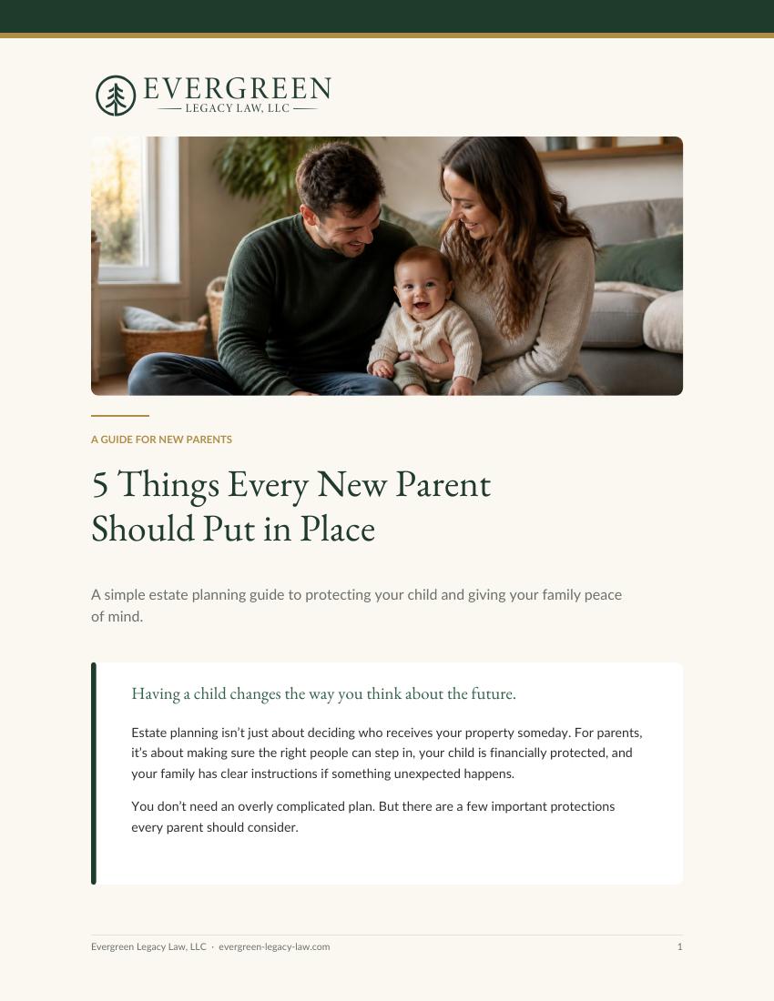 Cover of A New Parent's Guide to Estate Planning